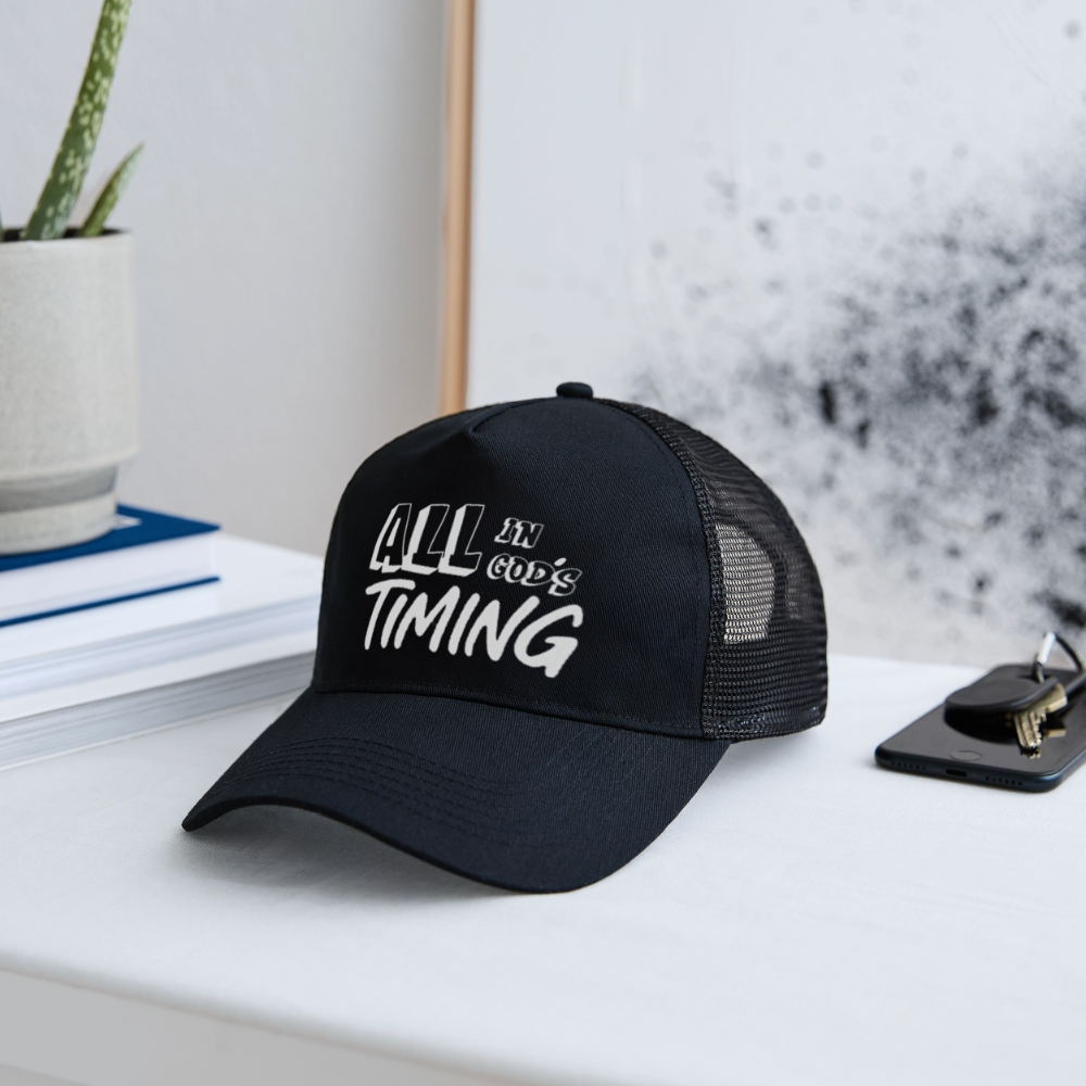 SelahGT - All In God's Timing Trucker Cap (Shadow Black) - black/black