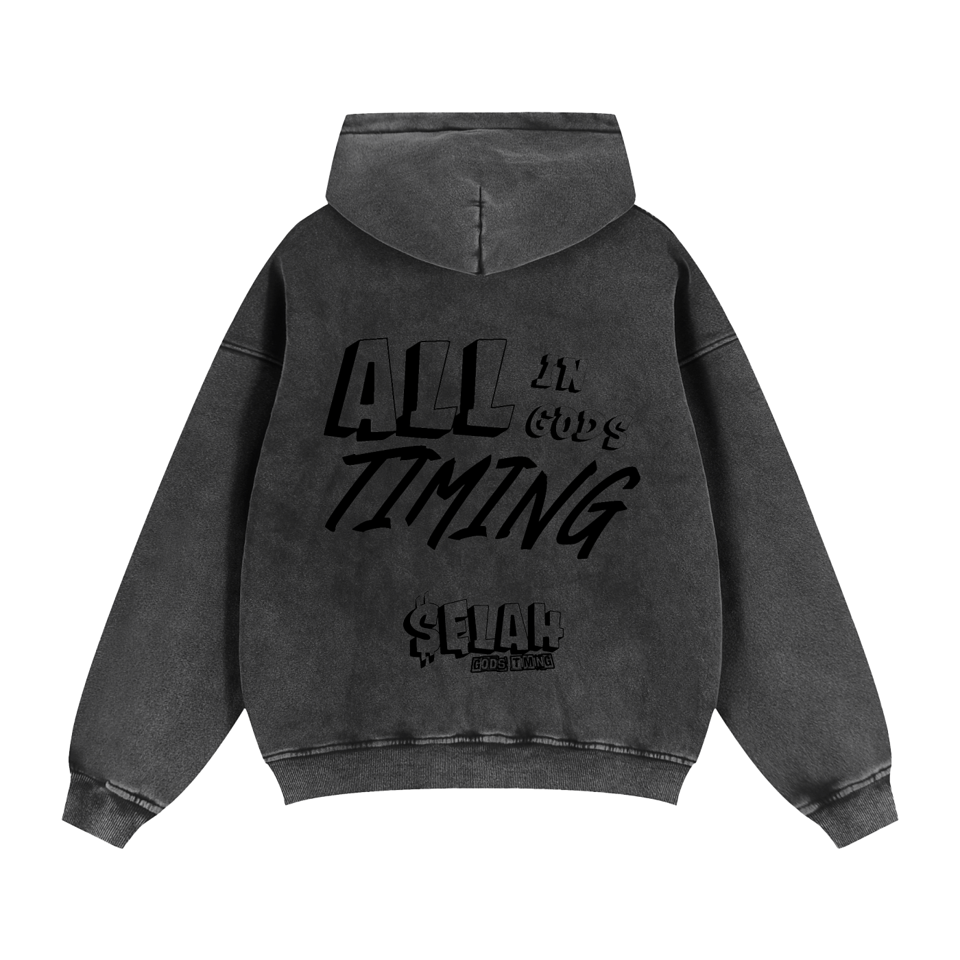 SelahGT Snow Wash Hoodie V2 edition - Black