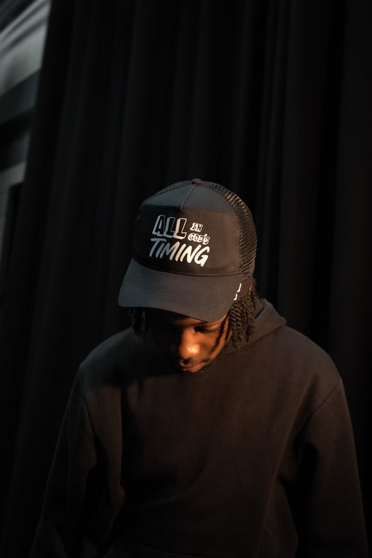 SelahGT - All In God's Timing Trucker Cap (Shadow Black)