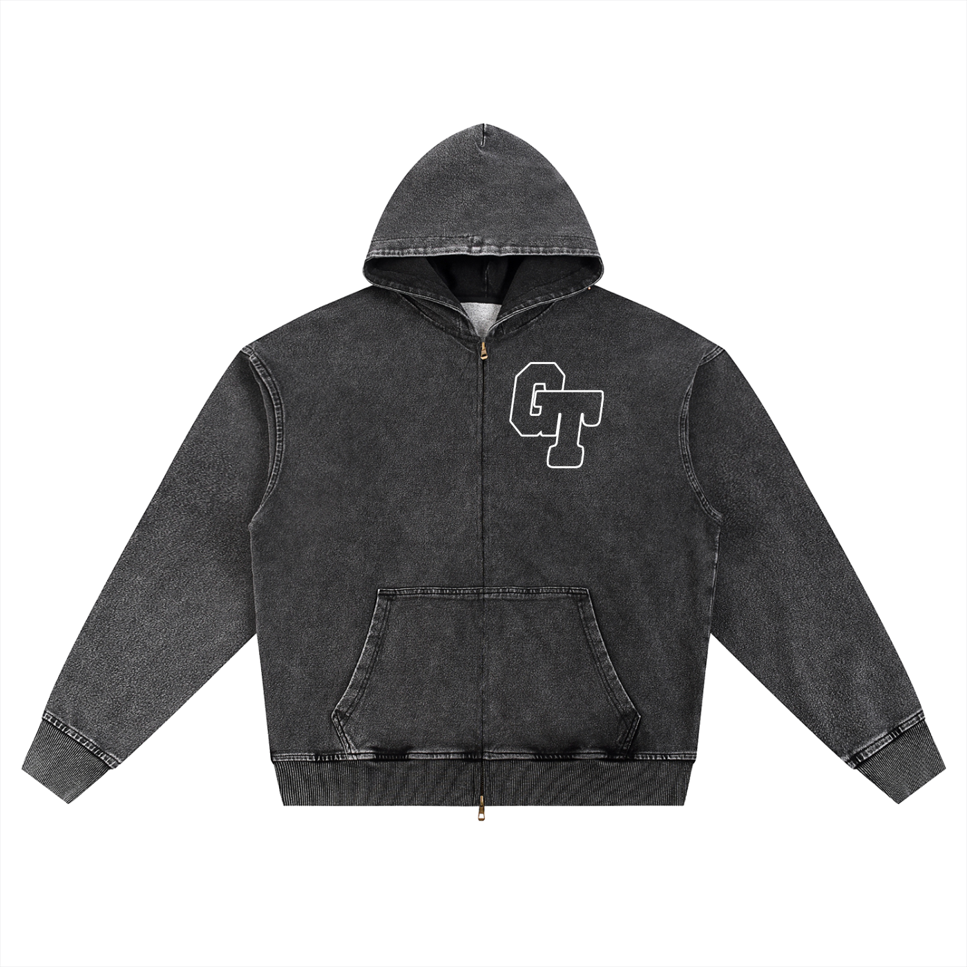 GT Snow Wash Oversized Zip-Up Hoodie